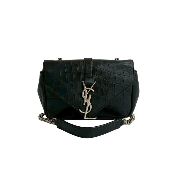 YVES SAINT LAURENT Black Leather Shoulder Bag - Picture 1 of 10
